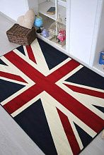 Круглый ковер Британский флаг темно-синий