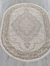 Овальный ковер в гостиную MOSSO 27226A BEIGE / NAVY Овал