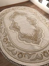 Ковер HUNKAR 8165 BEYAZ / BEYAZ Овал