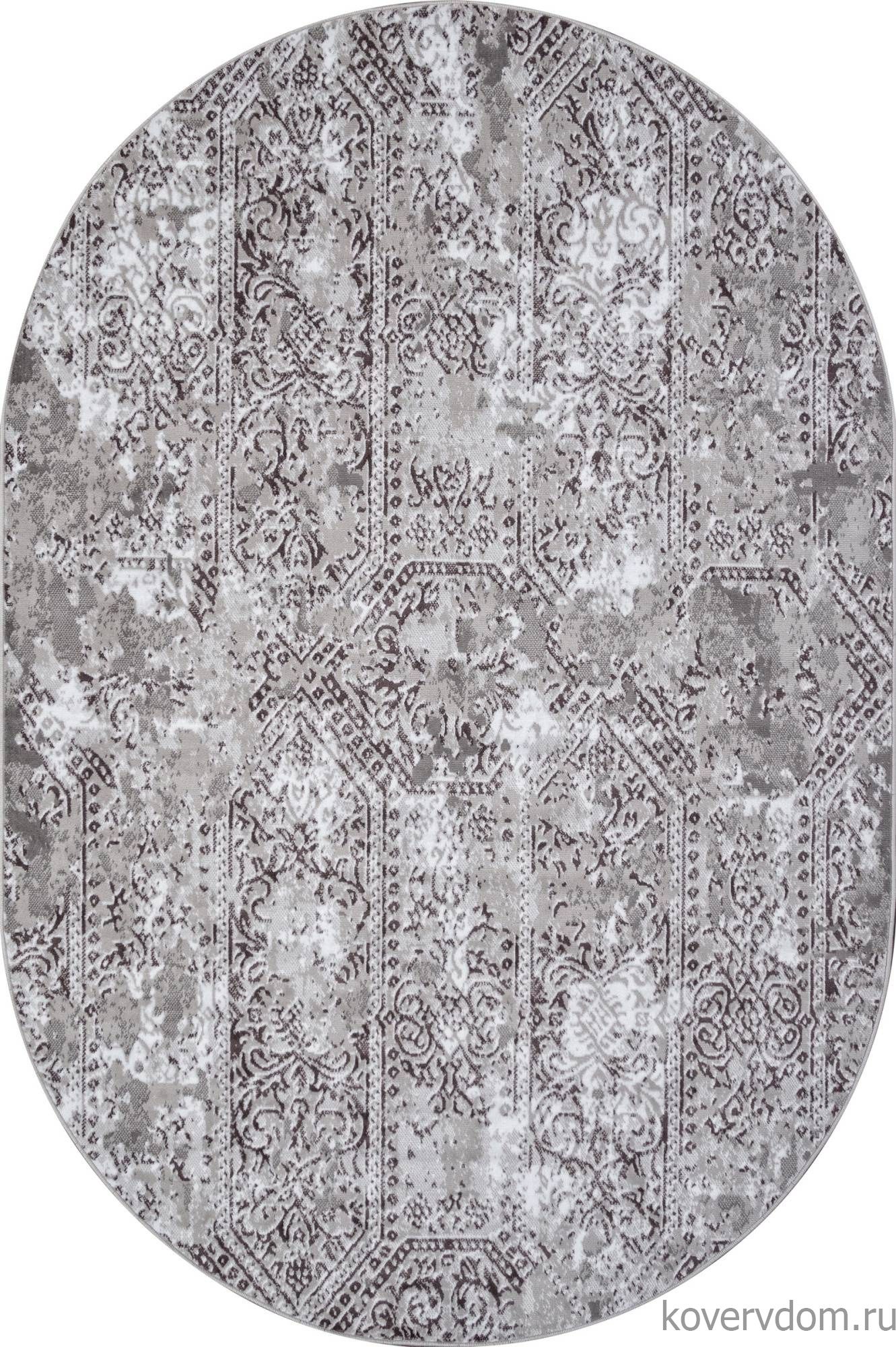 Ковер SILVER F390 GRAY Овал