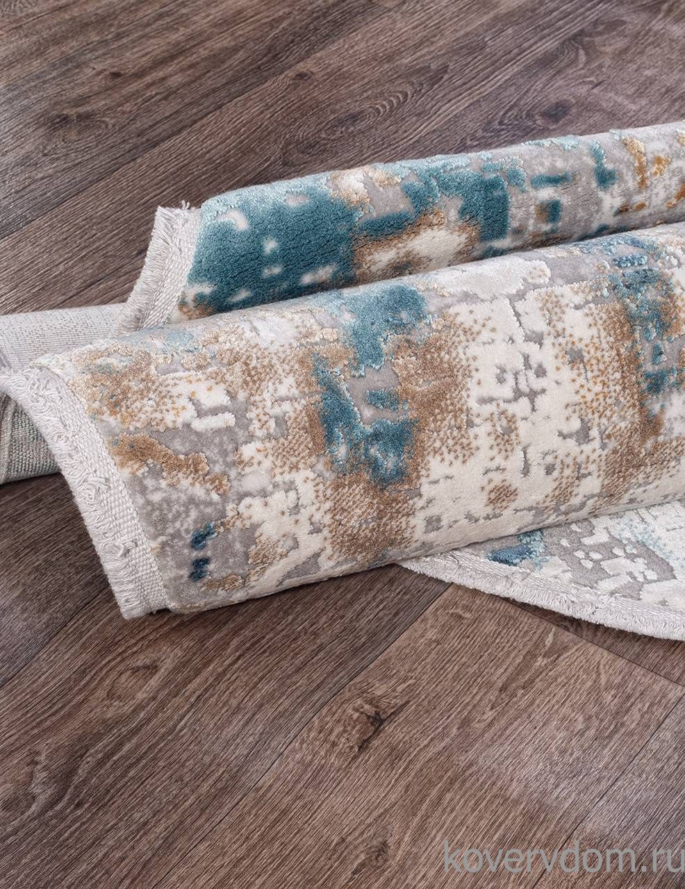 Ковер ALLURES 12004 CREAM / BLUE Круг Ковер ALLURES 12004 CREAM / BLUE Круг