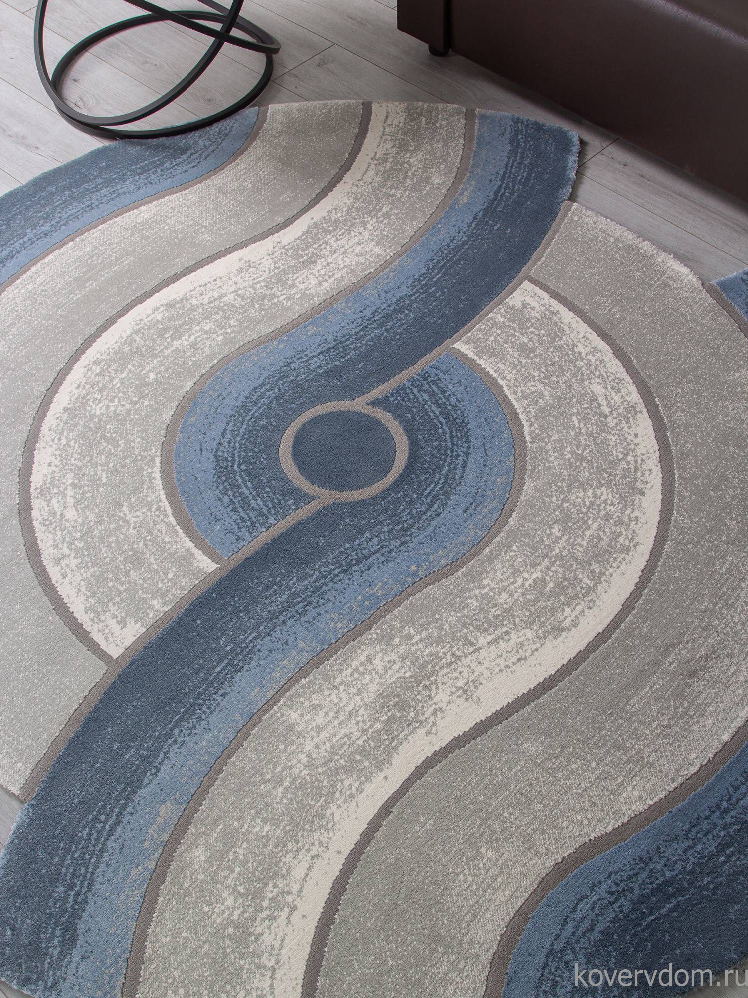 Ковер SAFIR 00836T GREY / BLUE Круг