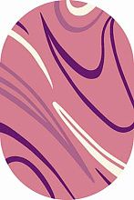 Овальный ковер розовый SUNRISE v804 PINK Овал