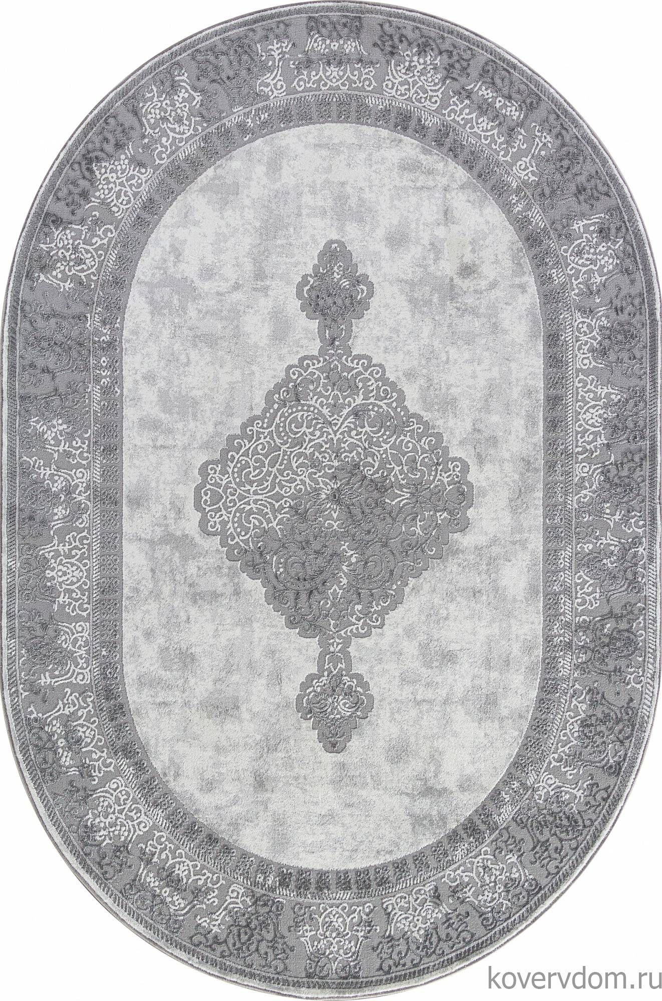 Ковер SIROCCO F163AQ GREY / D.GREY Овал