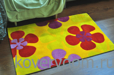 Ковер  детский AMIGO Цветы оранжевый 