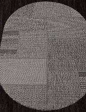 Круглый ковер-циновка KAIR S139 BLACK-GRAY Овал