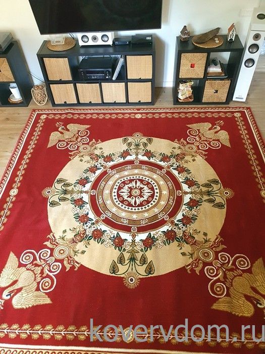 Ковер ЦАРЬ-ПТИЦА красно-бордовый