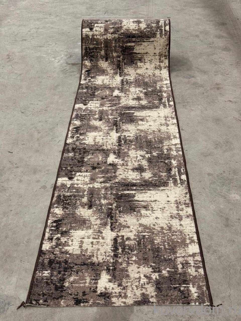 Ковровая Дорожка Рулоны обработанные Принт БАРХАН Бежевый