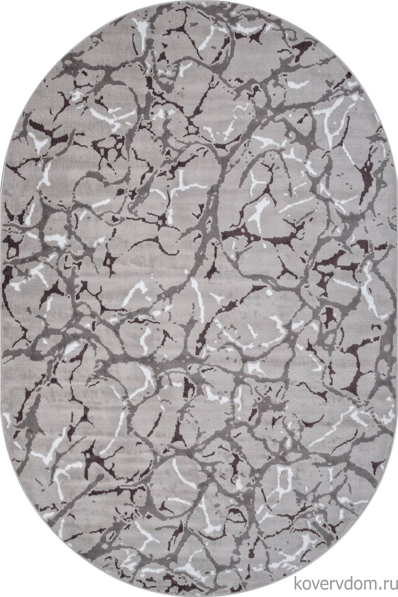 Ковер SILVER F389 GRAY Овал